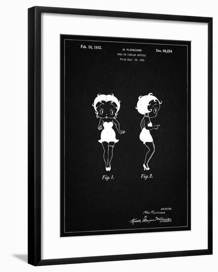 PP547-Vintage Black Betty Boop Patent Poster-Cole Borders-Framed Giclee Print