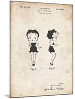 PP547-Vintage Parchment Betty Boop Patent Poster-Cole Borders-Mounted Giclee Print