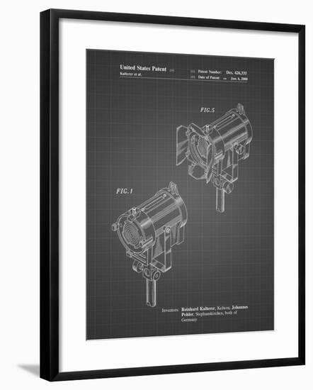 PP548-Black Grid Stage Lighting Patent Poster-Cole Borders-Framed Giclee Print