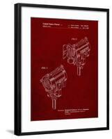 PP548-Burgundy Stage Lighting Patent Poster-Cole Borders-Framed Giclee Print