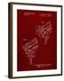 PP548-Burgundy Stage Lighting Patent Poster-Cole Borders-Framed Giclee Print