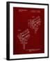 PP548-Burgundy Stage Lighting Patent Poster-Cole Borders-Framed Giclee Print