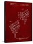 PP548-Burgundy Stage Lighting Patent Poster-Cole Borders-Stretched Canvas