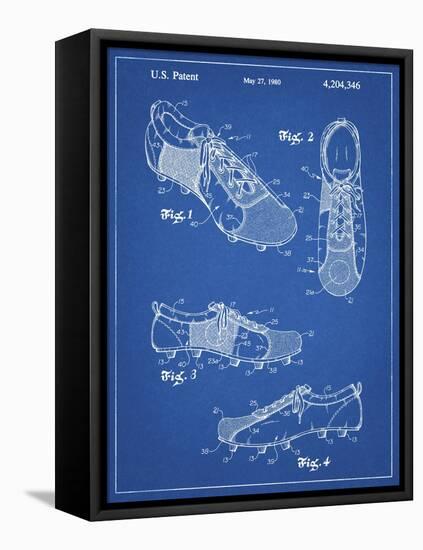 PP55-Blueprint Soccer Cleats Poster-Cole Borders-Framed Stretched Canvas