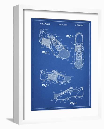 PP55-Blueprint Soccer Cleats Poster-Cole Borders-Framed Giclee Print