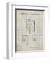 PP551-Antique Grid Parchment Toshiba Walkman Patent Poster-Cole Borders-Framed Giclee Print