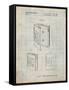 PP551-Antique Grid Parchment Toshiba Walkman Patent Poster-Cole Borders-Framed Stretched Canvas