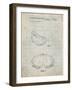 PP554-Antique Grid Parchment Ski Goggles Patent Poster-Cole Borders-Framed Giclee Print