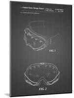 PP554-Black Grid Ski Goggles Patent Poster-Cole Borders-Mounted Giclee Print