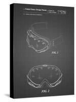 PP554-Black Grid Ski Goggles Patent Poster-Cole Borders-Stretched Canvas