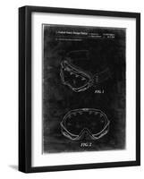 PP554-Black Grunge Ski Goggles Patent Poster-Cole Borders-Framed Giclee Print