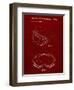 PP554-Burgundy Ski Goggles Patent Poster-Cole Borders-Framed Premium Giclee Print