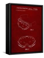 PP554-Burgundy Ski Goggles Patent Poster-Cole Borders-Framed Stretched Canvas