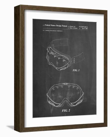 PP554-Chalkboard Ski Goggles Patent Poster-Cole Borders-Framed Giclee Print