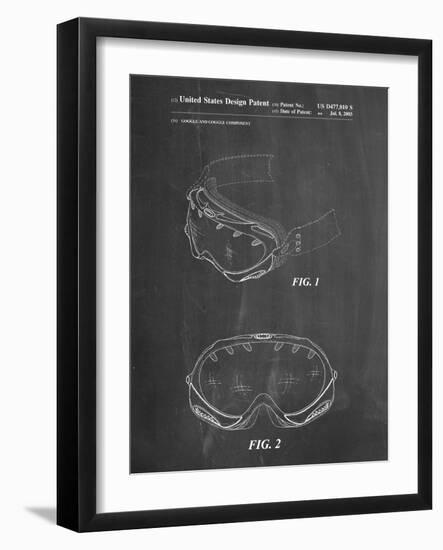 PP554-Chalkboard Ski Goggles Patent Poster-Cole Borders-Framed Giclee Print