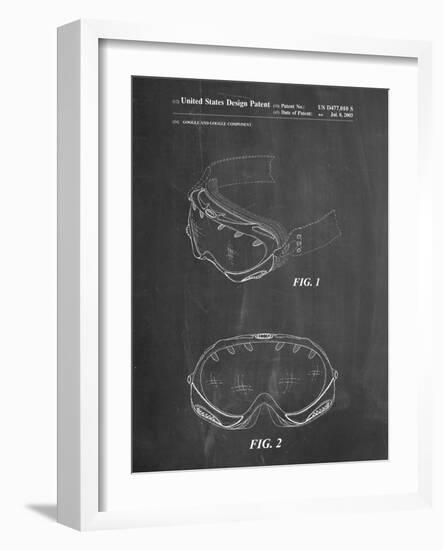 PP554-Chalkboard Ski Goggles Patent Poster-Cole Borders-Framed Giclee Print