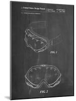 PP554-Chalkboard Ski Goggles Patent Poster-Cole Borders-Mounted Giclee Print