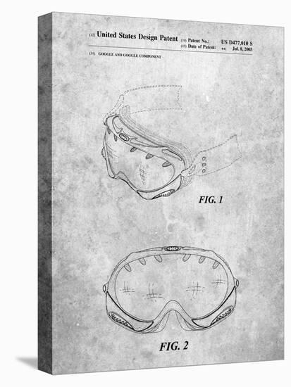 PP554-Slate Ski Goggles Patent Poster-Cole Borders-Stretched Canvas