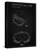 PP554-Vintage Black Ski Goggles Patent Poster-Cole Borders-Stretched Canvas