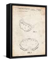 PP554-Vintage Parchment Ski Goggles Patent Poster-Cole Borders-Framed Stretched Canvas