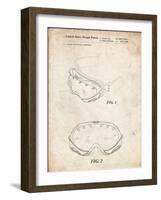 PP554-Vintage Parchment Ski Goggles Patent Poster-Cole Borders-Framed Giclee Print