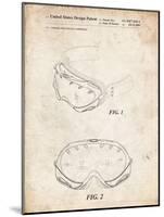 PP554-Vintage Parchment Ski Goggles Patent Poster-Cole Borders-Mounted Giclee Print