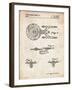 PP56-Vintage Parchment Starship Enterprise Patent Poster-Cole Borders-Framed Giclee Print