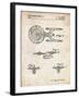 PP56-Vintage Parchment Starship Enterprise Patent Poster-Cole Borders-Framed Giclee Print