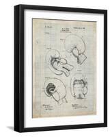 PP58-Antique Grid parchment Vintage Boxing Glove 1898 Patent Poster-Cole Borders-Framed Giclee Print