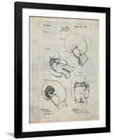 PP58-Antique Grid parchment Vintage Boxing Glove 1898 Patent Poster-Cole Borders-Framed Giclee Print