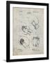 PP58-Antique Grid parchment Vintage Boxing Glove 1898 Patent Poster-Cole Borders-Framed Giclee Print