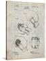 PP58-Antique Grid parchment Vintage Boxing Glove 1898 Patent Poster-Cole Borders-Stretched Canvas