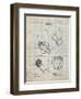 PP58-Antique Grid parchment Vintage Boxing Glove 1898 Patent Poster-Cole Borders-Framed Giclee Print