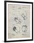 PP58-Antique Grid parchment Vintage Boxing Glove 1898 Patent Poster-Cole Borders-Framed Giclee Print