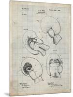 PP58-Antique Grid parchment Vintage Boxing Glove 1898 Patent Poster-Cole Borders-Mounted Giclee Print