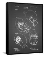 PP58-Black Grid Vintage Boxing Glove 1898 Patent Poster-Cole Borders-Framed Stretched Canvas