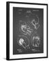 PP58-Black Grid Vintage Boxing Glove 1898 Patent Poster-Cole Borders-Framed Giclee Print
