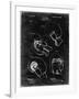 PP58-Black Grunge Vintage Boxing Glove 1898 Patent Poster-Cole Borders-Framed Art Print