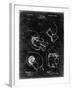 PP58-Black Grunge Vintage Boxing Glove 1898 Patent Poster-Cole Borders-Framed Giclee Print