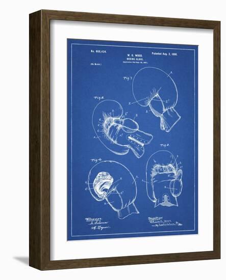 PP58-Blueprint Vintage Boxing Glove 1898 Patent Poster-Cole Borders-Framed Giclee Print