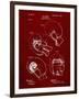 PP58-Burgundy Vintage Boxing Glove 1898 Patent Poster-Cole Borders-Framed Premium Giclee Print