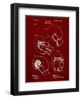 PP58-Burgundy Vintage Boxing Glove 1898 Patent Poster-Cole Borders-Framed Premium Giclee Print