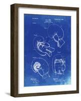 PP58-Faded Blueprint Vintage Boxing Glove 1898 Patent Poster-Cole Borders-Framed Giclee Print