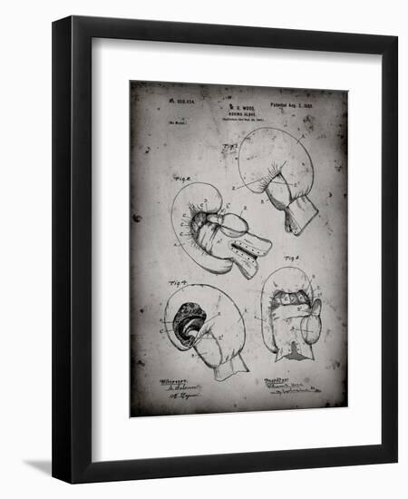 PP58-Faded Grey Vintage Boxing Glove 1898 Patent Poster-Cole Borders-Framed Premium Giclee Print