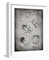PP58-Faded Grey Vintage Boxing Glove 1898 Patent Poster-Cole Borders-Framed Giclee Print