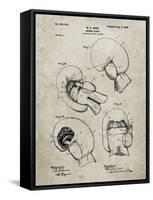 PP58-Sandstone Vintage Boxing Glove 1898 Patent Poster-Cole Borders-Framed Stretched Canvas