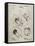 PP58-Sandstone Vintage Boxing Glove 1898 Patent Poster-Cole Borders-Framed Stretched Canvas
