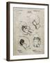 PP58-Sandstone Vintage Boxing Glove 1898 Patent Poster-Cole Borders-Framed Giclee Print