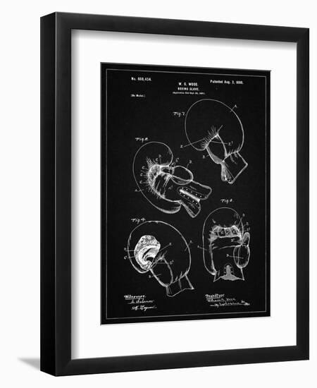 PP58-Vintage Black Vintage Boxing Glove 1898 Patent Poster-Cole Borders-Framed Premium Giclee Print