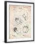 PP58-Vintage Parchment Vintage Boxing Glove 1898 Patent Poster-Cole Borders-Framed Giclee Print